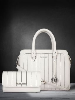 FLYING BERRY - Womens White Hand Bag Combo Pack of 2